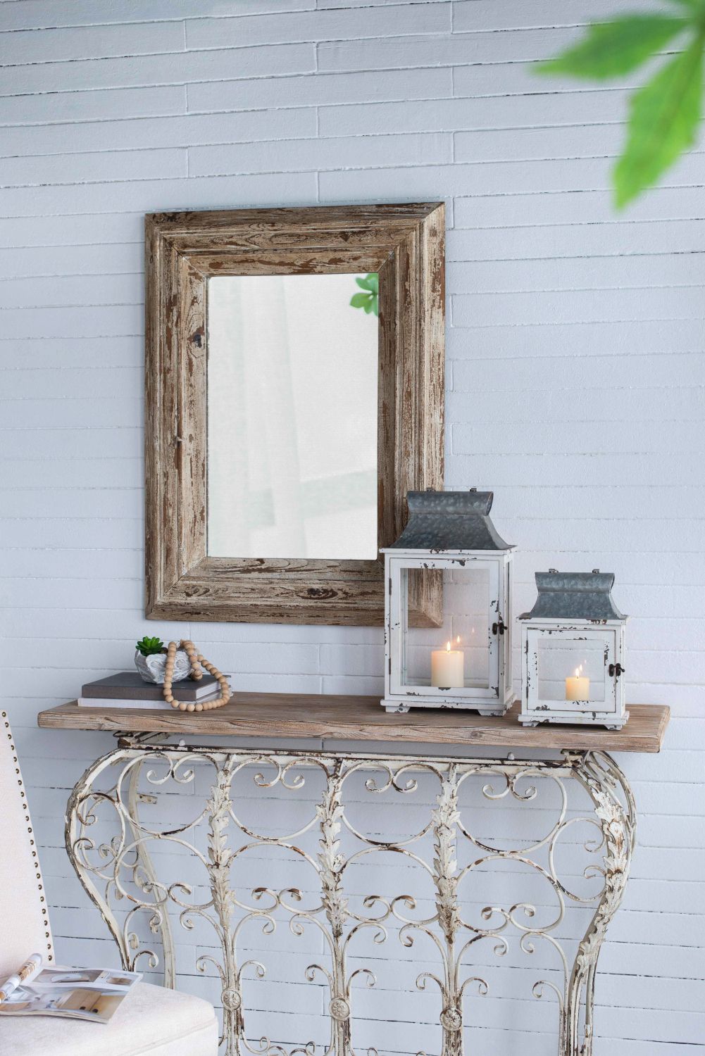 Decorative Wooden Hurricane Candle Lantern – product view 8 of 16