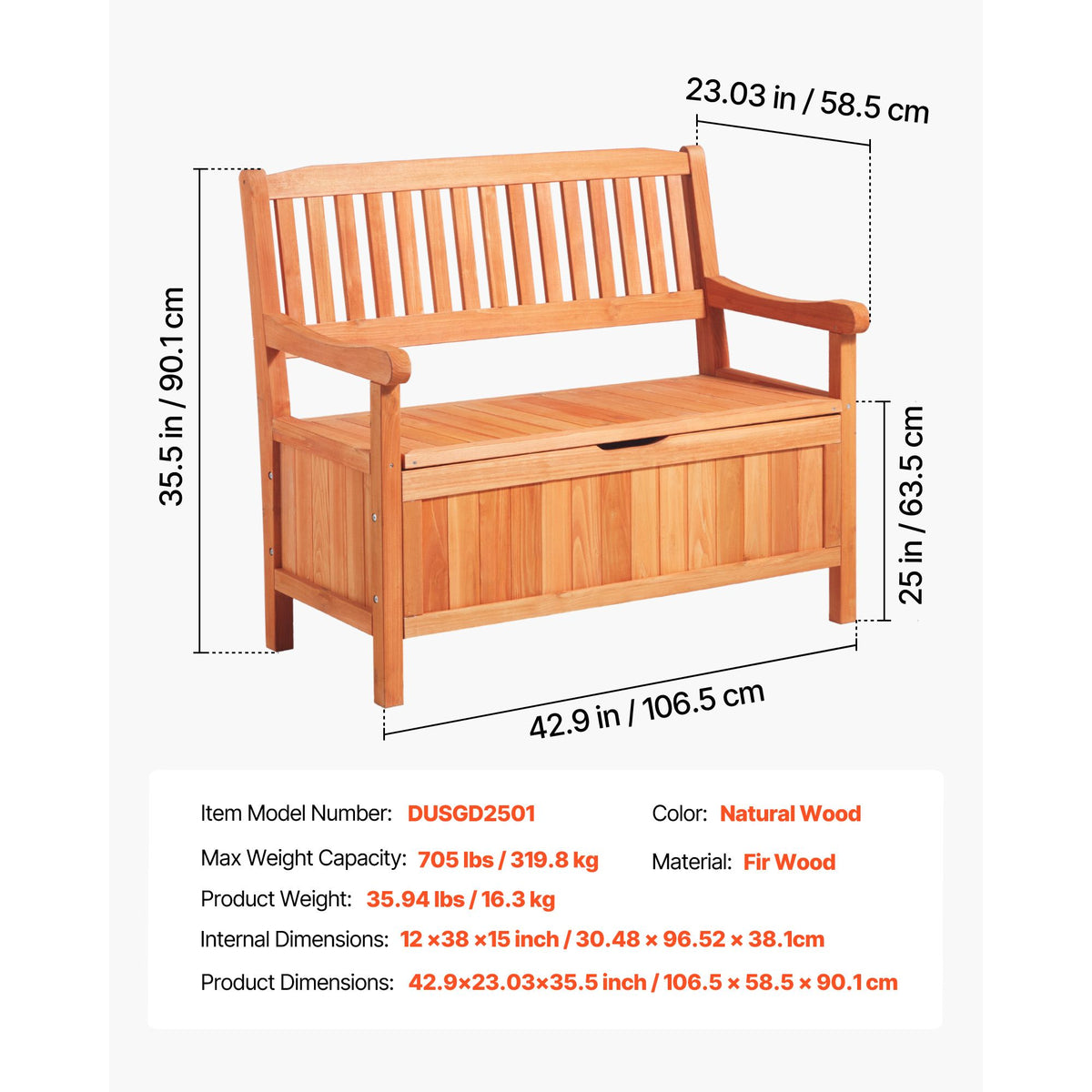 33-Gallon Outdoor Storage Bench – product view 7 of 11