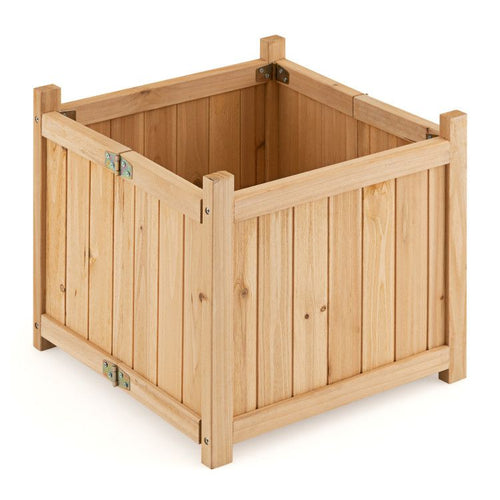 15-Inch Folding Fir Wood Planter – main product view