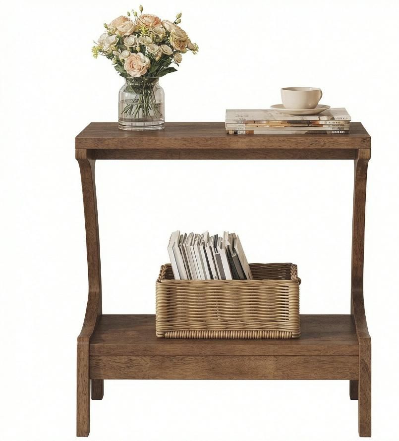 Narrow 2-Tier Wood End Table – product view 3 of 7