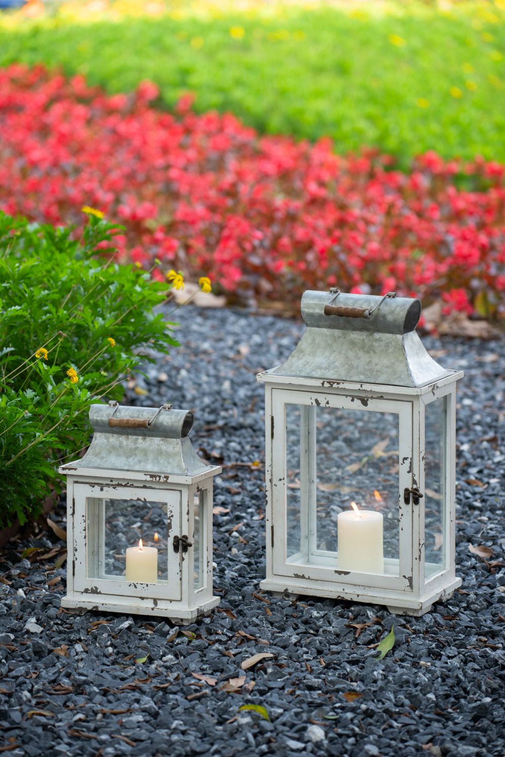 Decorative Wooden Hurricane Candle Lantern – product view 6 of 16
