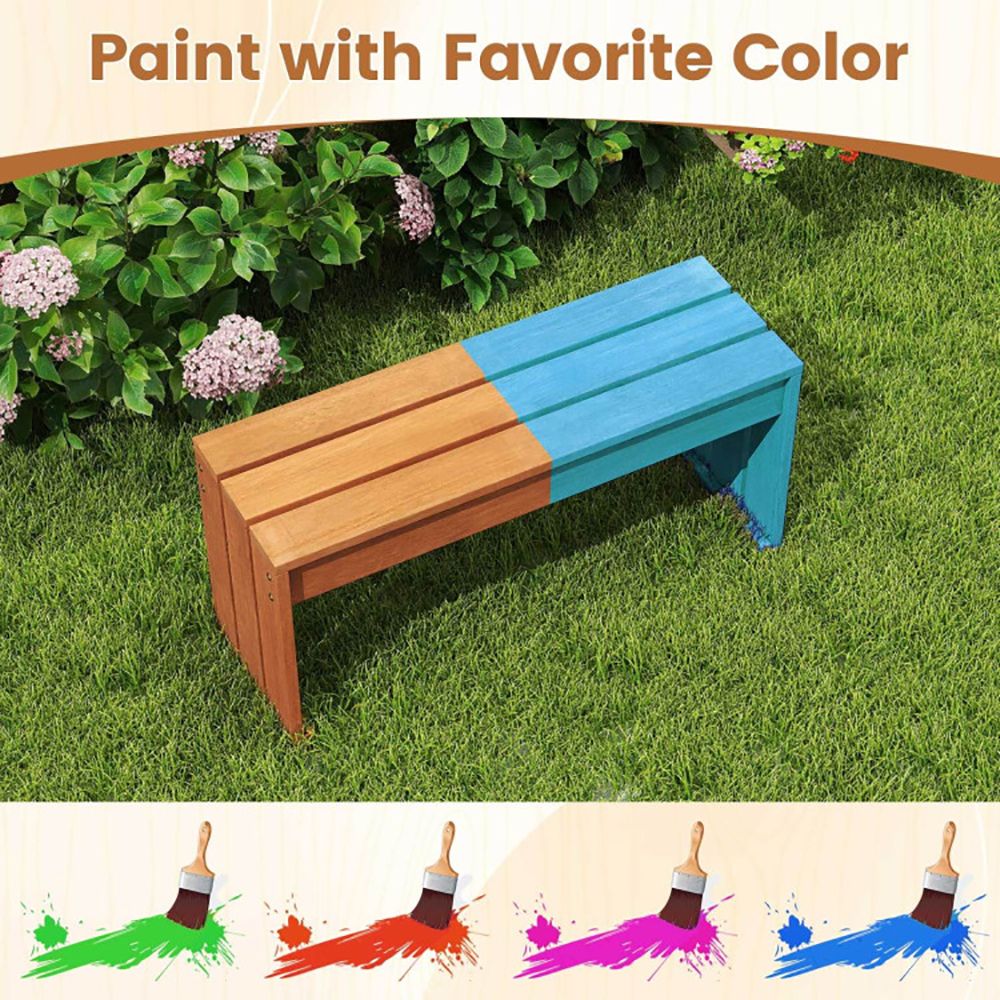 2-Person Solid Wood Garden Bench – product view 11 of 12