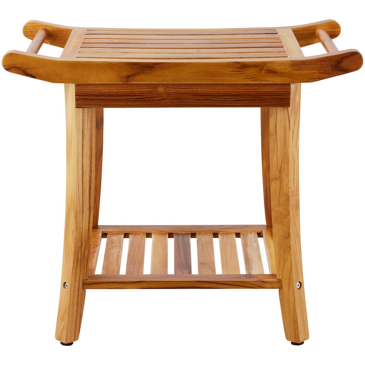 22-Inch Teak Shower Bench with Shelf – product view 10 of 12
