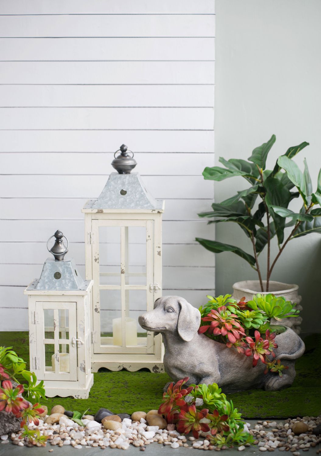 Large Decorative Wooden Hurricane Lantern – product view 14 of 18