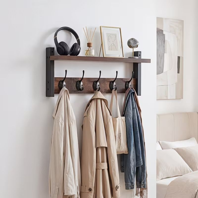 Wall-Mounted Coat Rack with Shelf – product view 5 of 14