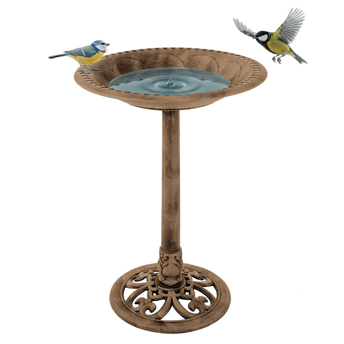 28.75-Inch Antique Bronze Bird Bath – main product view