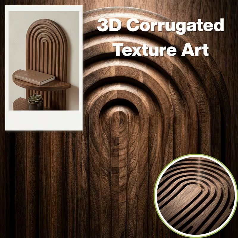 2-Tier Rustic Wood Wall Plant Shelf – product view 9 of 11