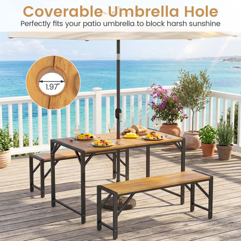 51-Inch Acacia Outdoor Dining Table – product view 7 of 11