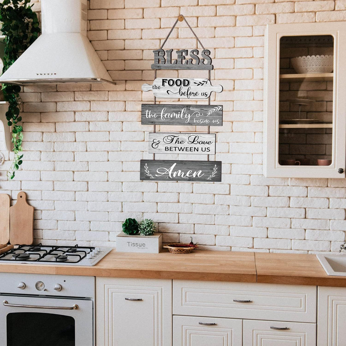5-Piece 13x24-Inch Farmhouse Kitchen Wall Sign – alternate product view 2