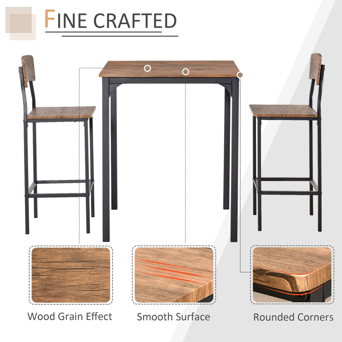 3-Piece Counter-Height Dining Set – product view 6 of 11