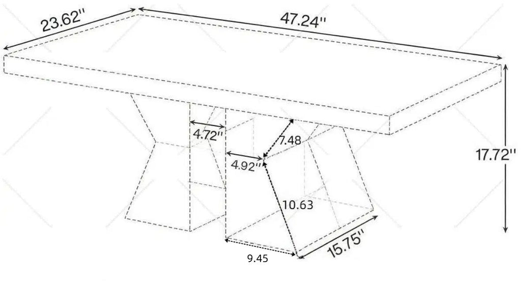 47-Inch Rustic Wood Coffee Table – product view 4 of 6