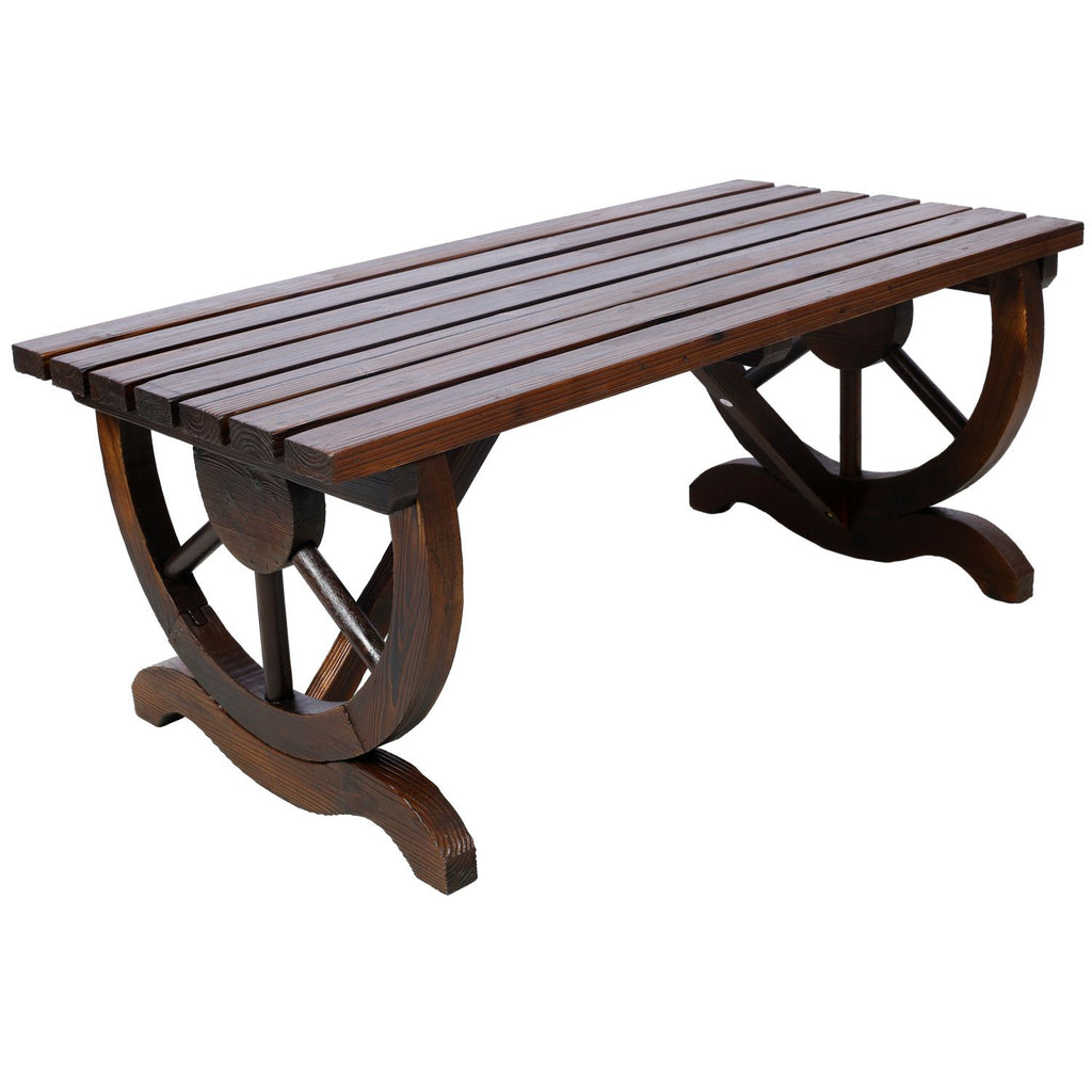 2-Person Wagon Wheel Garden Bench – product view 4 of 10