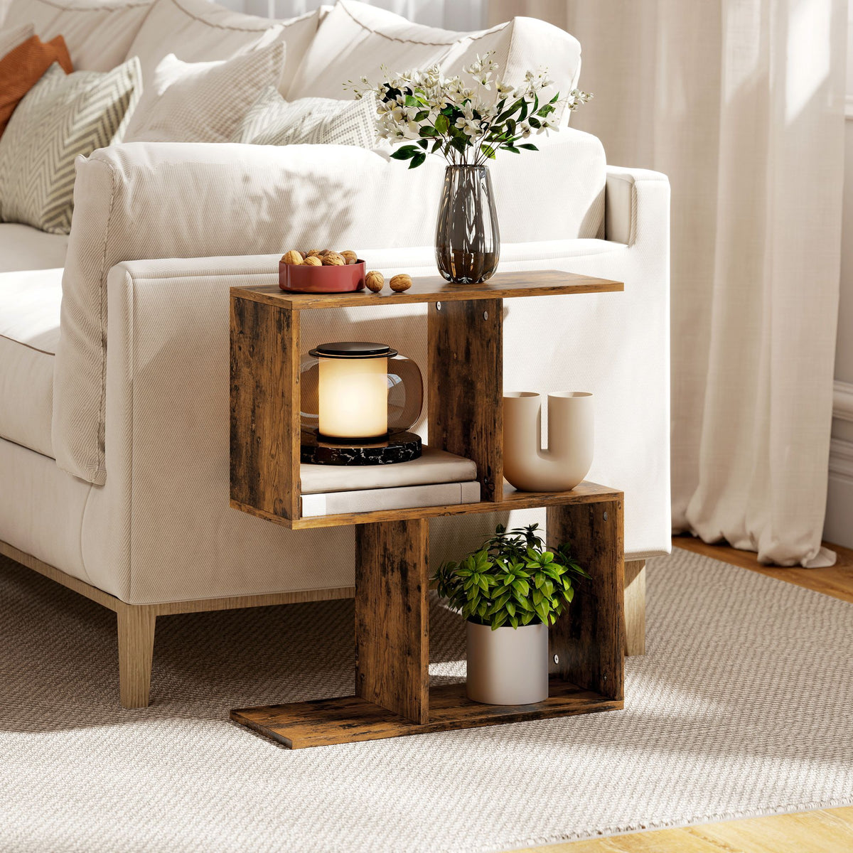 3-Tier S-Shaped Narrow End Table – product view 2 of 8