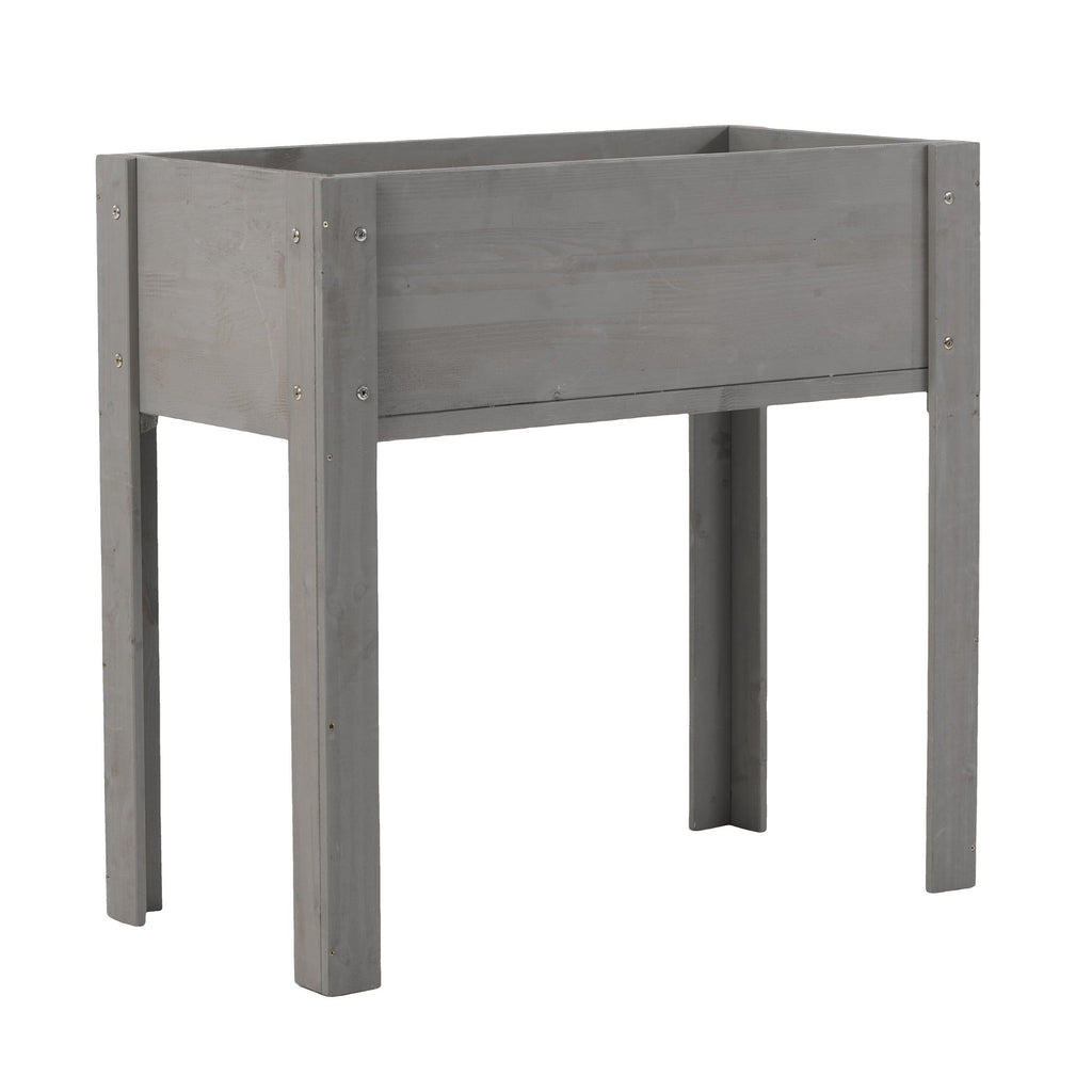 31-Inch Gray Elevated Wooden Planter – product view 2 of 5
