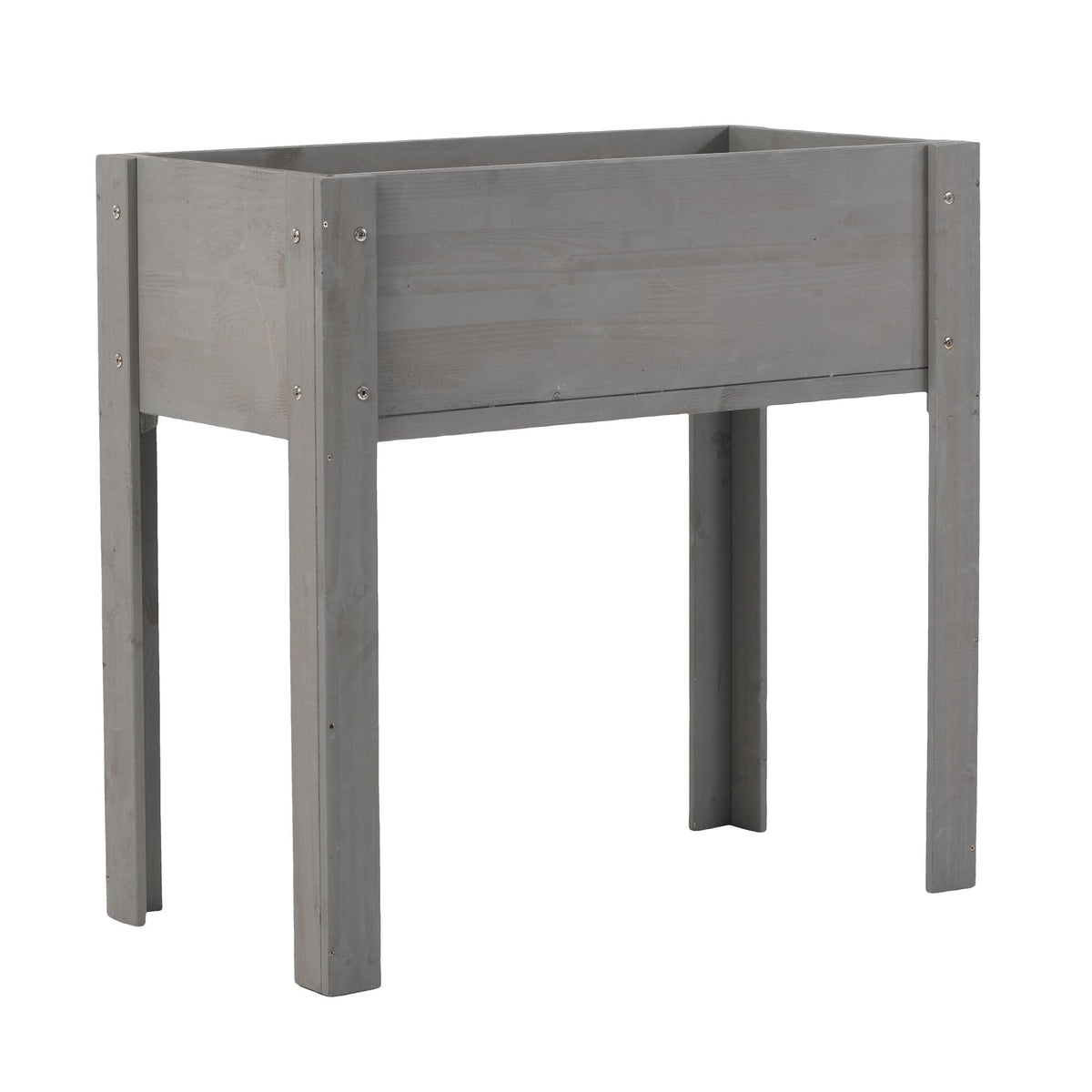 31-Inch Gray Elevated Wooden Planter – product view 2 of 5