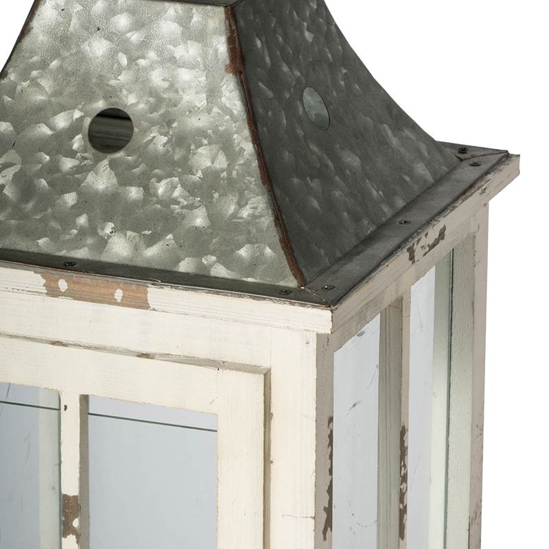 Large Decorative Wooden Hurricane Lantern – product view 17 of 18