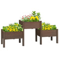 73-Inch 3-Tier Elevated Garden Bed, Coffee – main product view