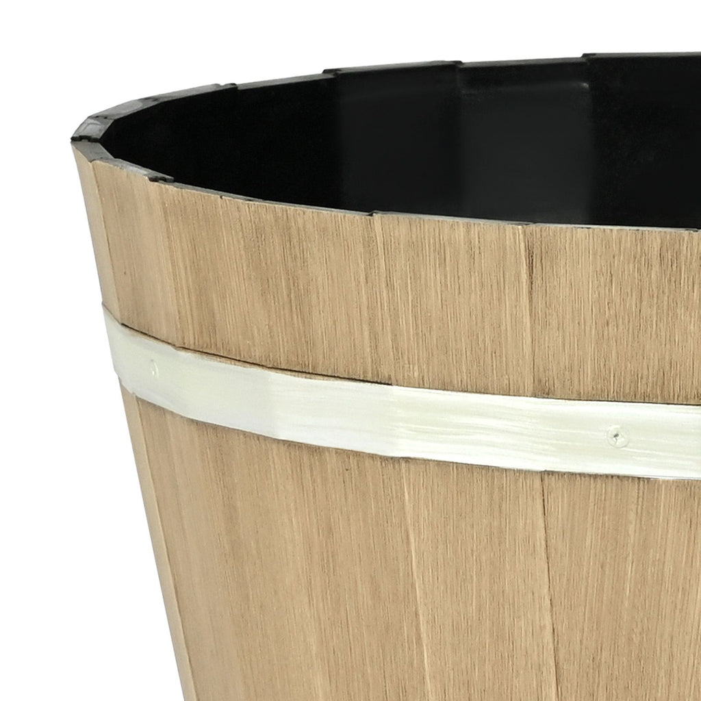 Set of 4 11.8-Inch Whiskey Barrel Planters – product view 2 of 9