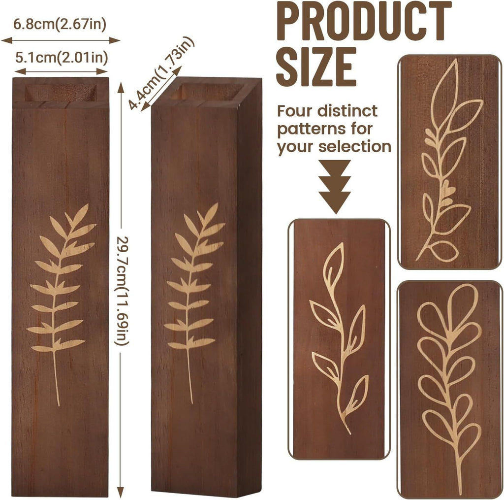Set of 3 Dark Brown Boho Wall Planters – product view 2 of 4