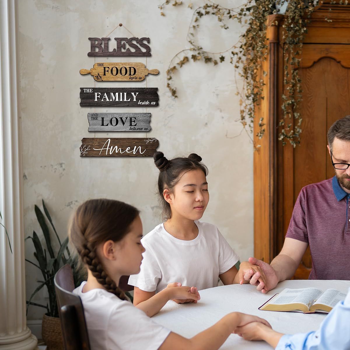 12x18-Inch “Bless the Food” Kitchen Wall Sign – alternate product view 7