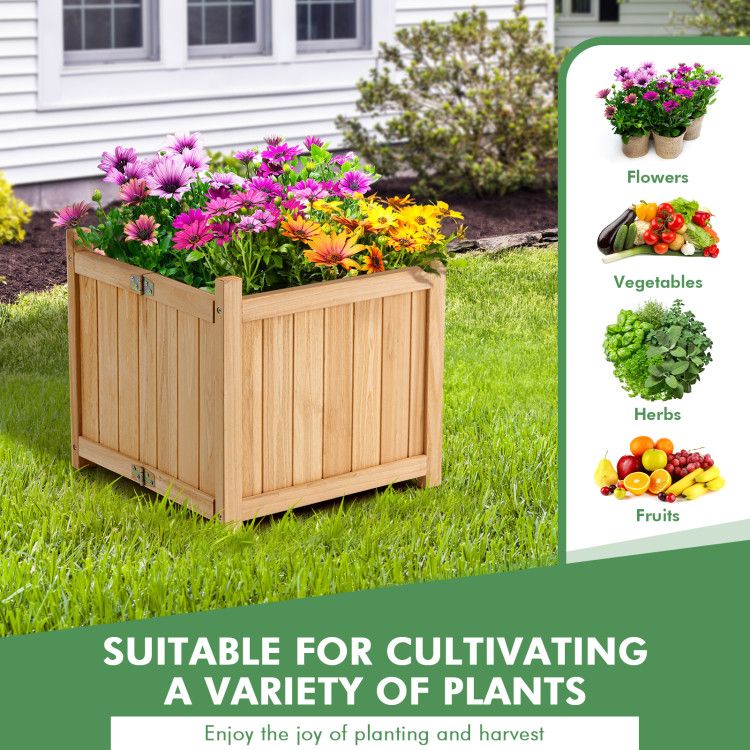 15-Inch Folding Fir Wood Planter – product view 3 of 10