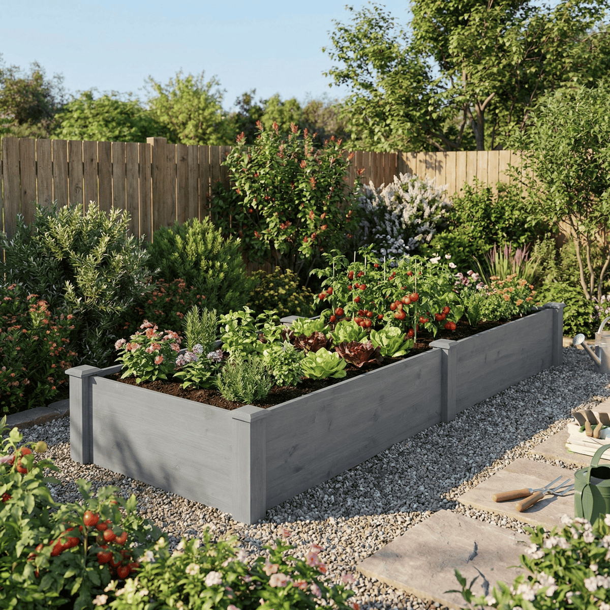 96-Inch Long Raised Garden Bed, Tool-Free Assembly – product view 3 of 15