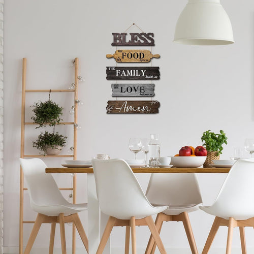 12x18-Inch “Bless the Food” Kitchen Wall Sign – alternate product view 2