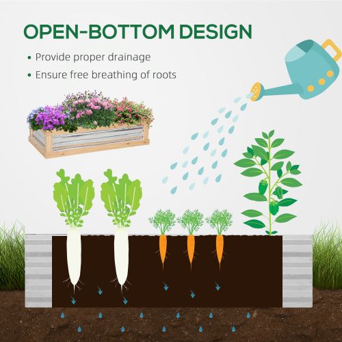 48-Inch Raised Garden Bed with Cold Frame Cover – product view 3 of 10