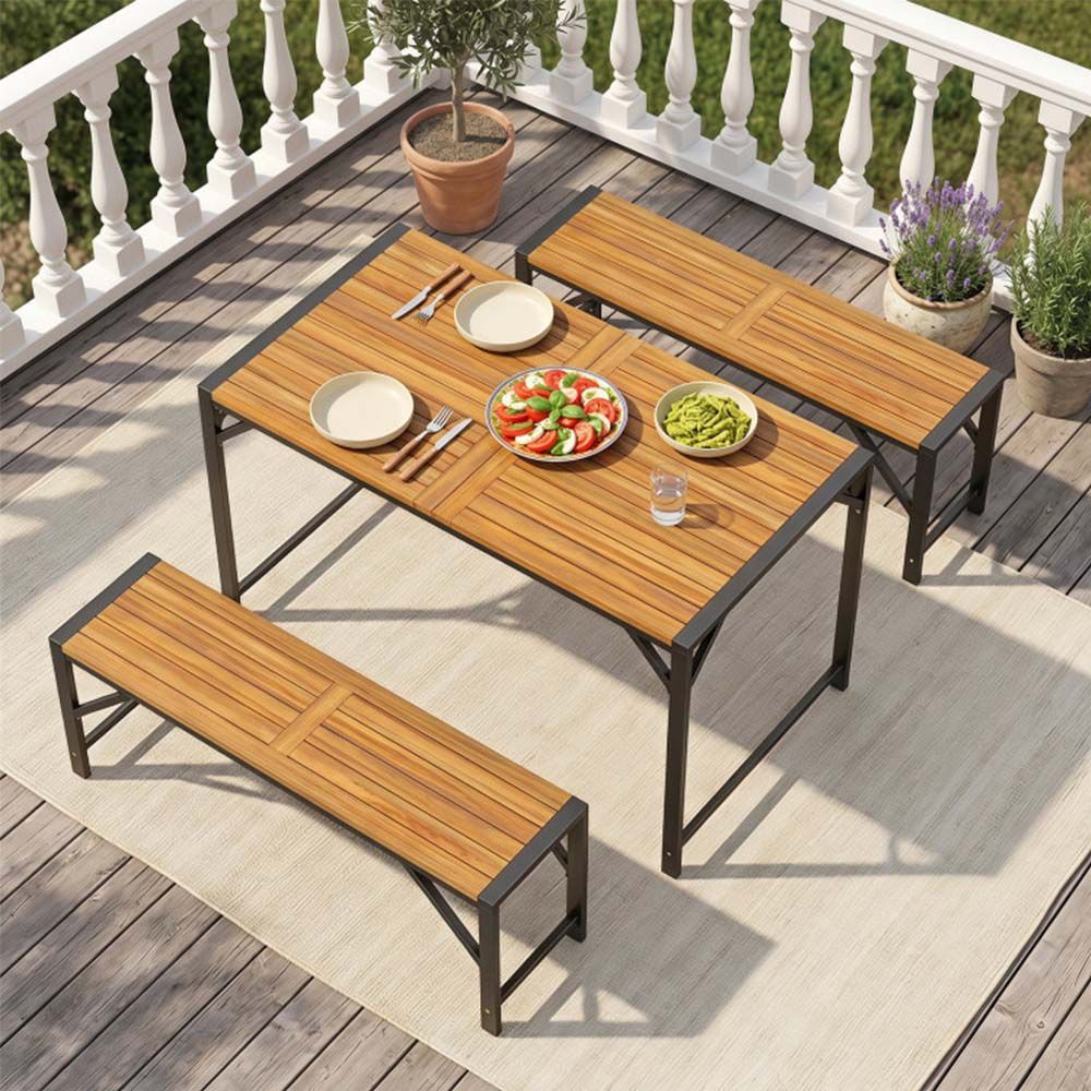 51-Inch Acacia Outdoor Dining Table – main product view