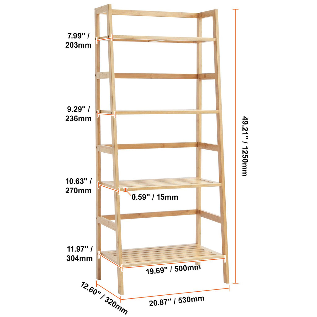 4-Tier Bamboo Ladder Shelf – product view 2 of 11