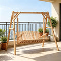 2-Seat Wood A-Frame Swing Bench – main product view