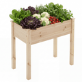 34-Inch Cedar Planter with Liner, Natural – main product view