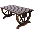 2-Person Wagon Wheel Garden Bench – main product view
