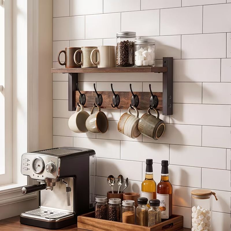 Wall-Mounted Coat Rack with Shelf – product view 7 of 14