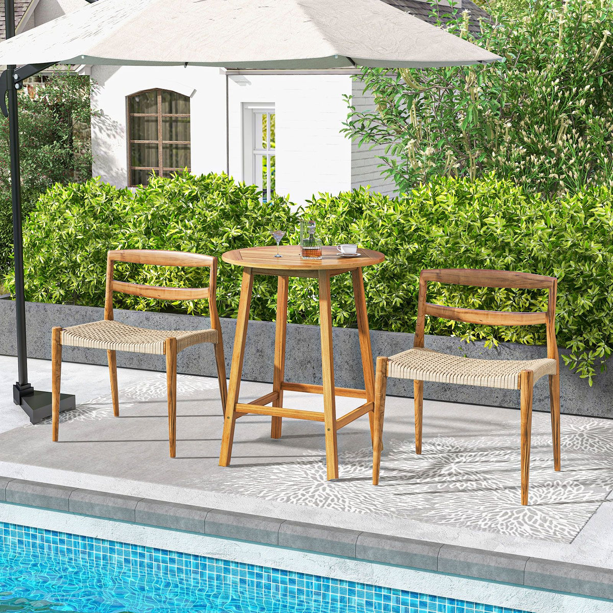 Outdoor Bar Table with Umbrella Hole – product view 8 of 10