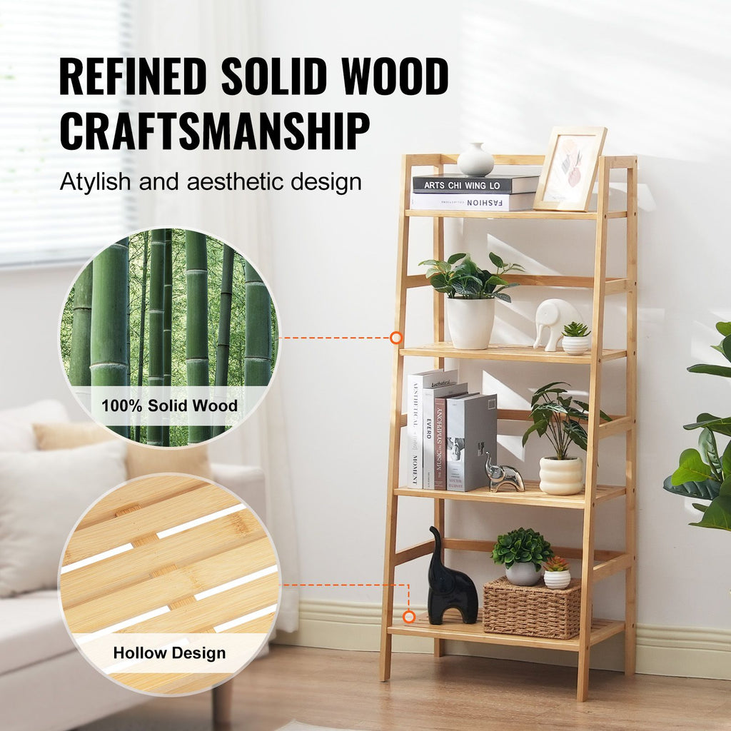 4-Tier Bamboo Ladder Shelf – product view 10 of 11