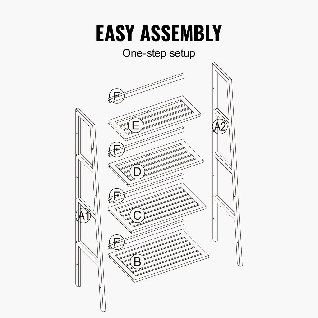 4-Tier Bamboo Ladder Shelf – product view 11 of 11