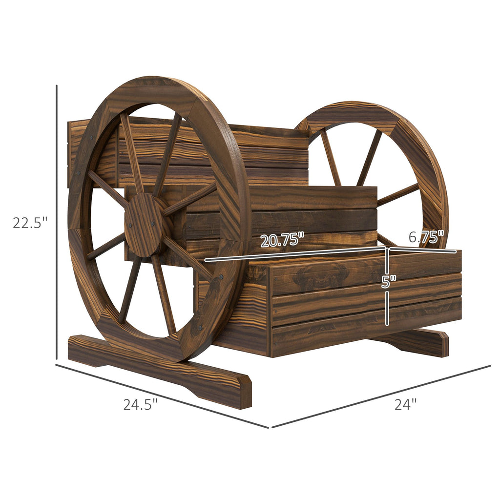 3-Tier Wooden Wagon Planter – product view 3 of 11