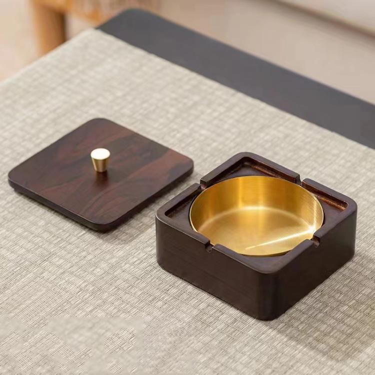 Wood and Metal Covered Ashtray – product view 13 of 13
