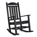 Black HDPE Adirondack Rocking Chair – main product view