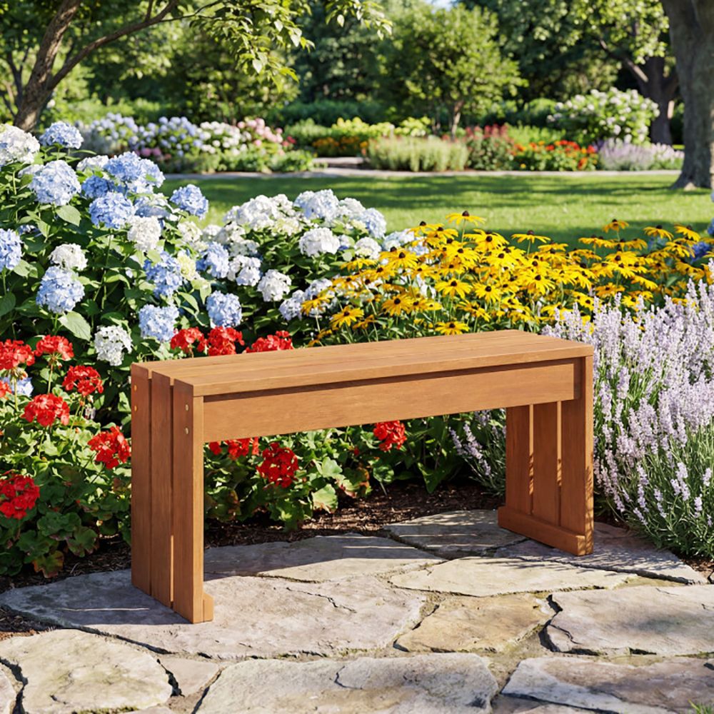 2-Person Solid Wood Garden Bench – main product view