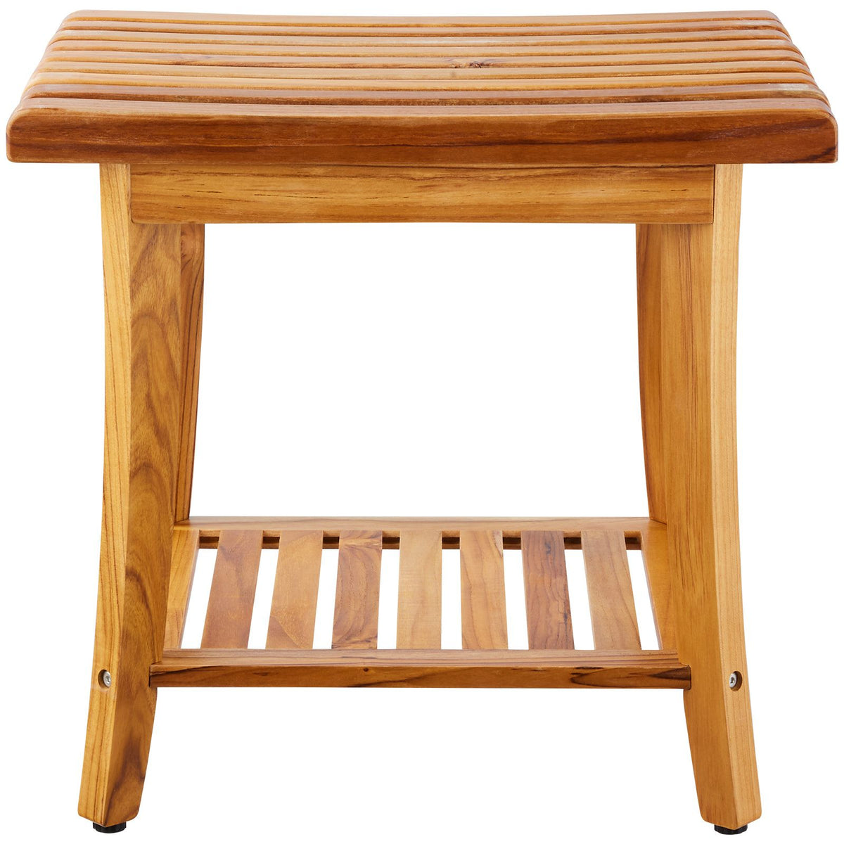 20-Inch Teak Shower Bench with Shelf – product view 10 of 12