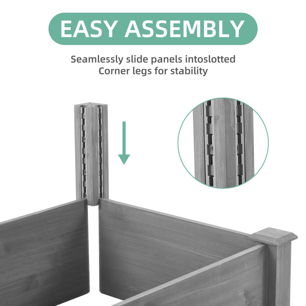 96-Inch Long Raised Garden Bed, Tool-Free Assembly – product view 7 of 15