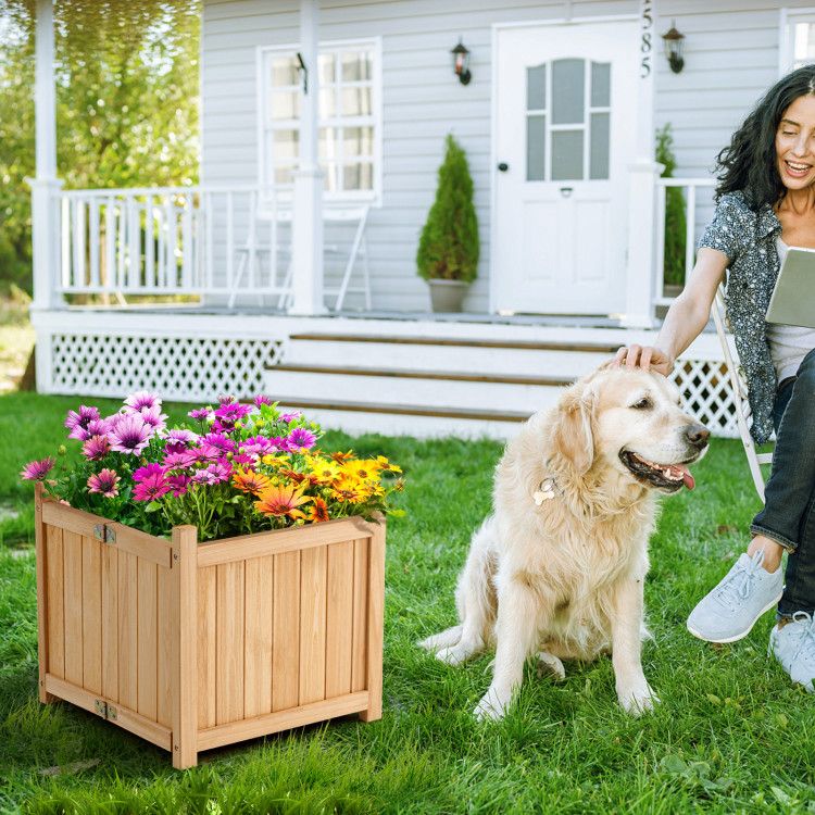 15-Inch Folding Fir Wood Planter – product view 6 of 10