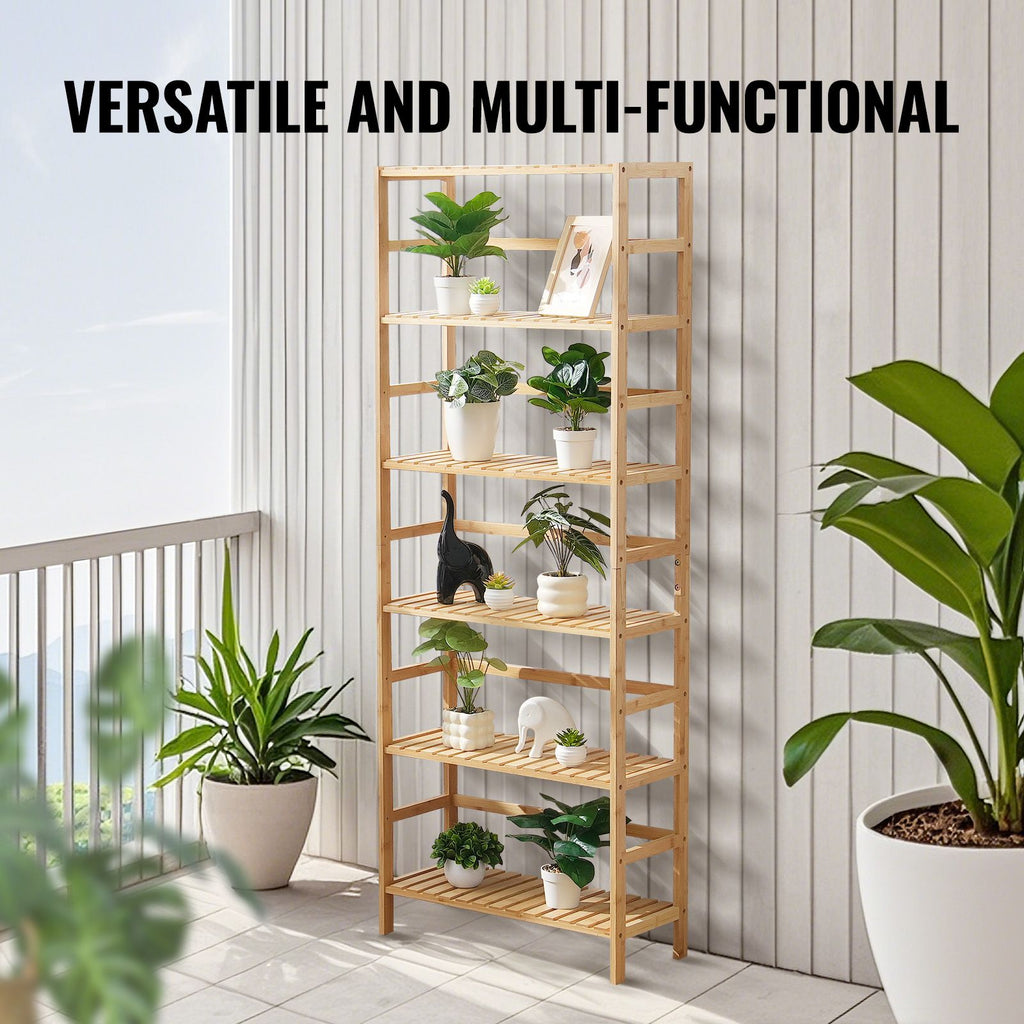 6-Tier Bamboo Bookshelf – product view 7 of 12