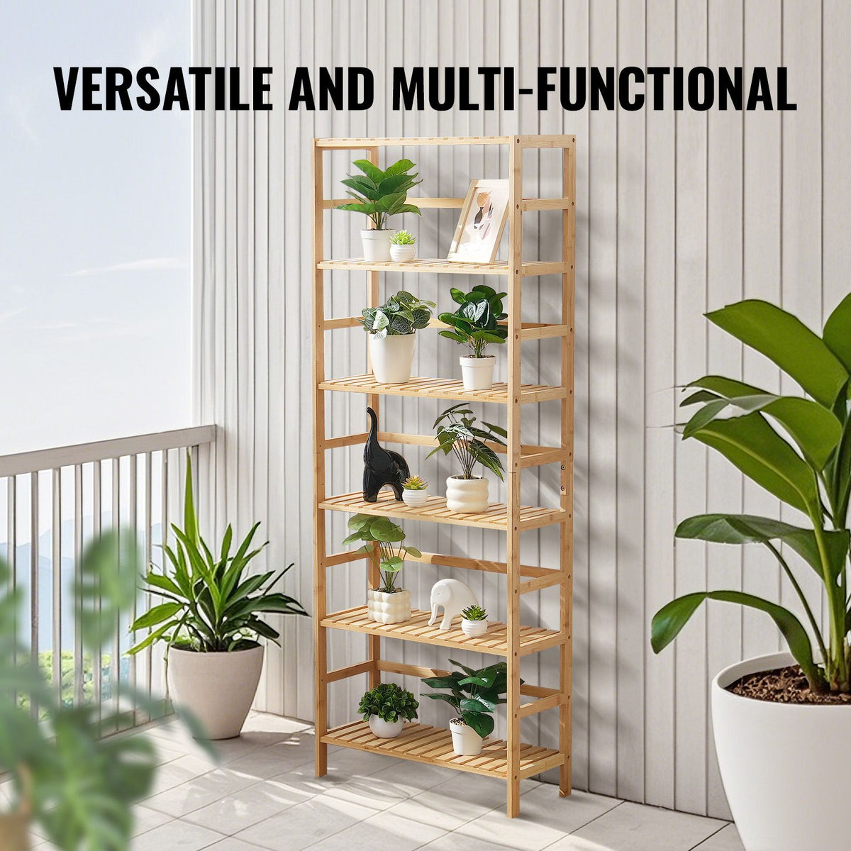 6-Tier Bamboo Bookshelf – product view 7 of 12