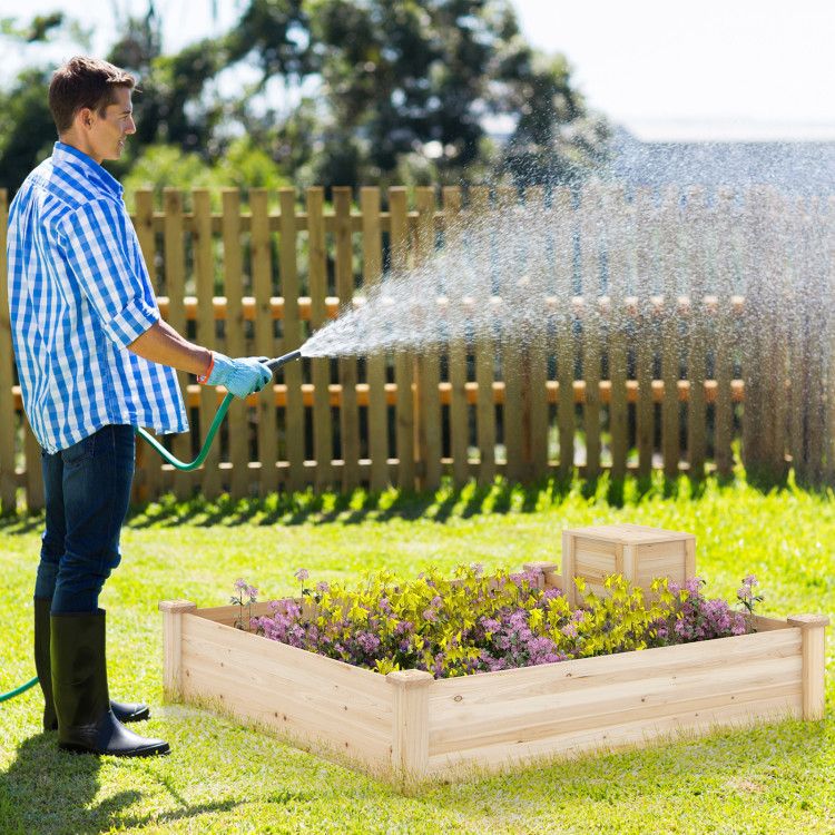 49-Inch Raised Garden Bed with Compost Bin – product view 6 of 9