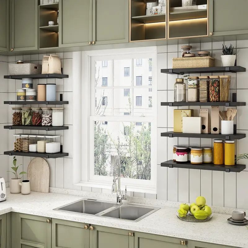 Set of 8 15.8-Inch Rustic Floating Shelves – product view 2 of 5