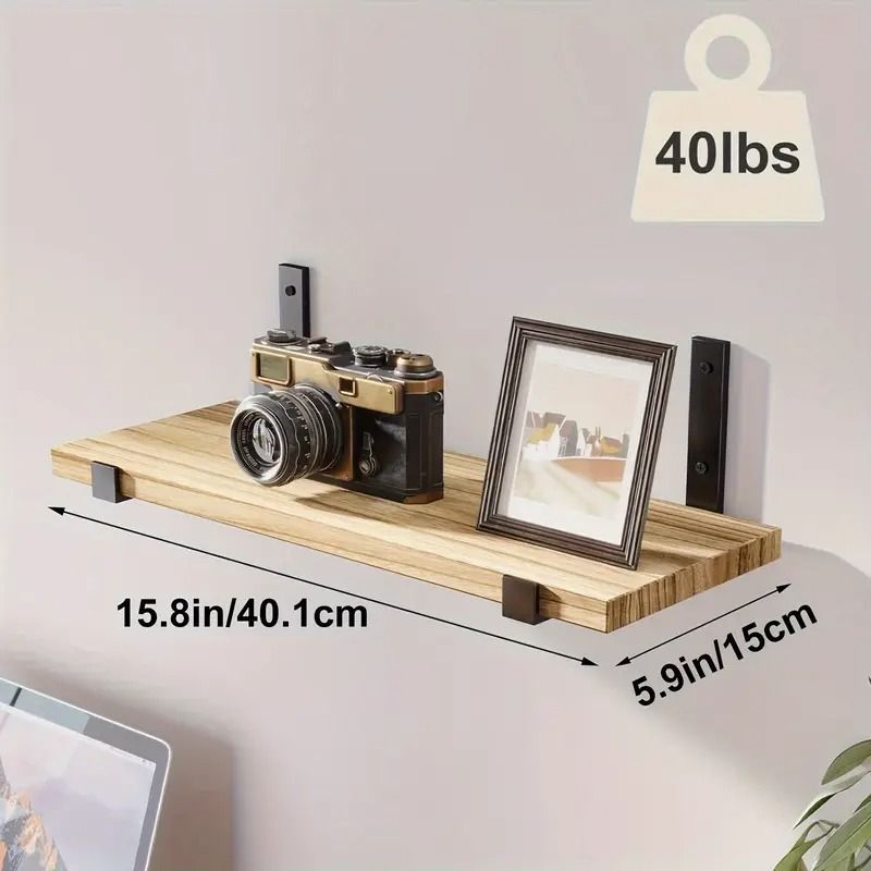 Set of 8 15.8-Inch Rustic Floating Shelves – product view 3 of 5