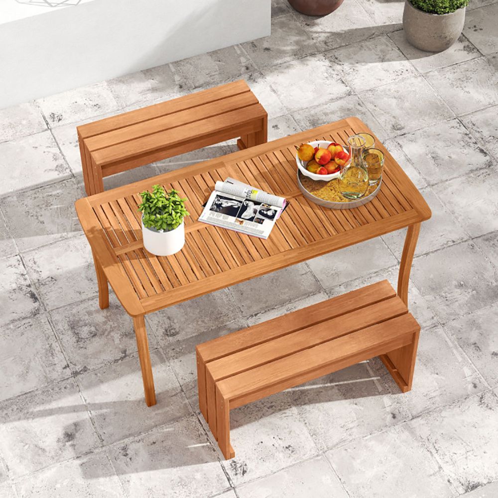 2-Person Solid Wood Garden Bench – product view 3 of 12